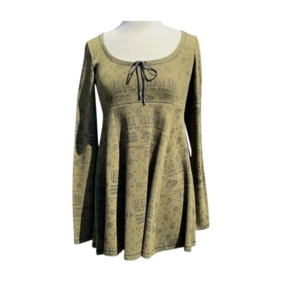 Betsey Johnson Dresses & Skirts - Betsey Johnson Y2K VINTAGE Waffle Knit Bee Brand Skater Dress NWT
